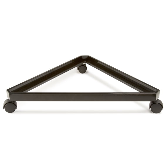 Econoco Grid Base Stand – Grid Panel Accessory, Triangle Base For Grid, 3-Way Base, Rolling Triangle Display Stand For Grid, Semi-Gloss Finish, Black