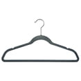 thumbnail image 1 of Econoco HSL17PG50 Suit Hanger with Notches & Cross Bar  Grey  Pack of 50, 1 of 1