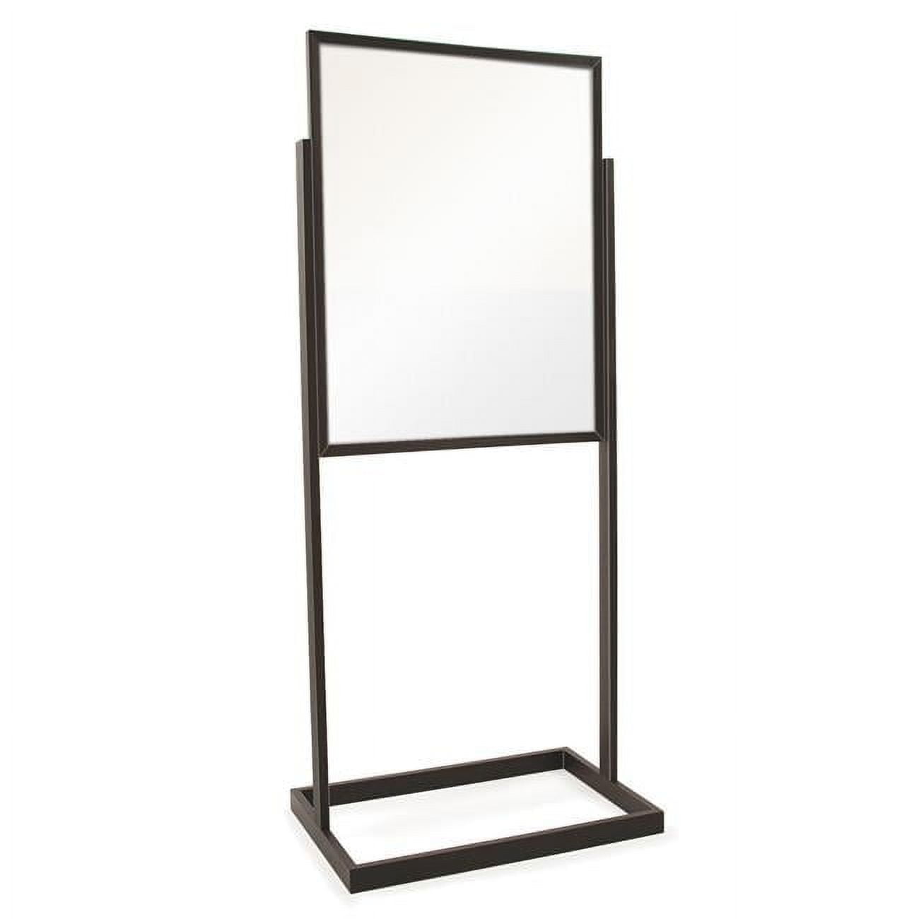 Matte Black Metal Floor Standing Bulletin Sign Holder, 22" x 28"