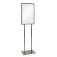 thumbnail image 1 of Econoco Heavy Duty Chrome 22" x 22" Bulletin Sign Holder, Flat Base, 1 of 2