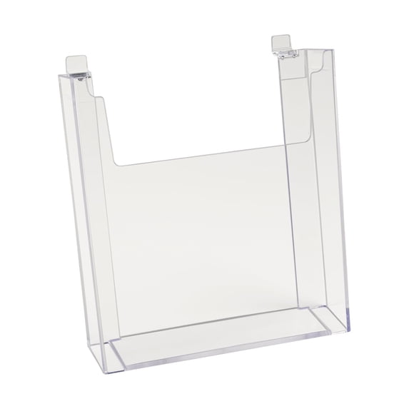 Econoco IM/SW811 Injection Molded Styrene Literature Holder, 8-1/2" W x 11" H, Clear (Pack of 12)