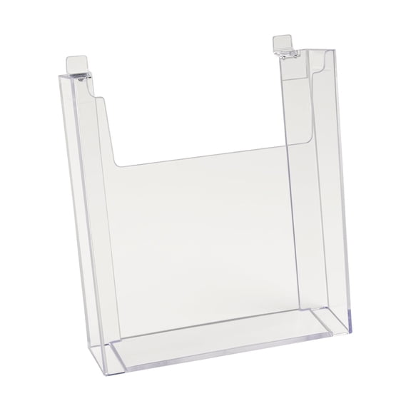 Econoco IM/SW811 Injection Molded Styrene Literature Holder, 8-1/2" W x 11" H, Clear (Pack of 12)