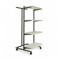 thumbnail image 1 of Econoco K410 - W Frame With 4-24 in. Shelves And 1 T-Stand 1 in. Square Tubing - White, 1 of 1