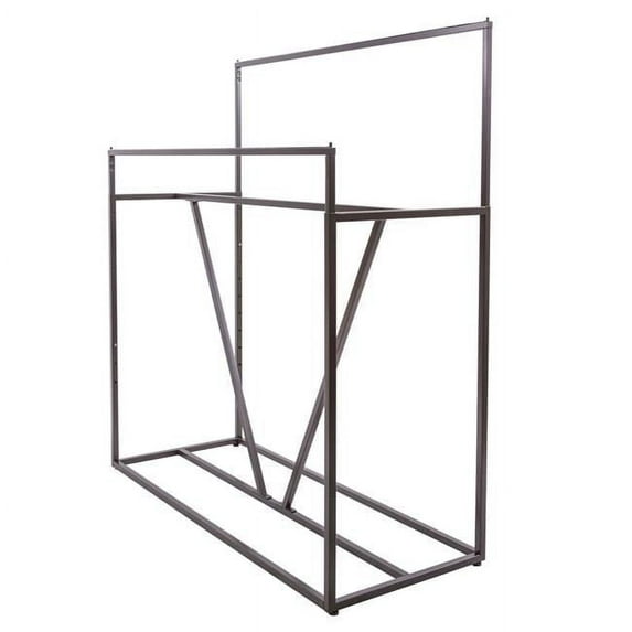 Econoco LNH60 Linea Double Bar Apparel Rack with V-Brace