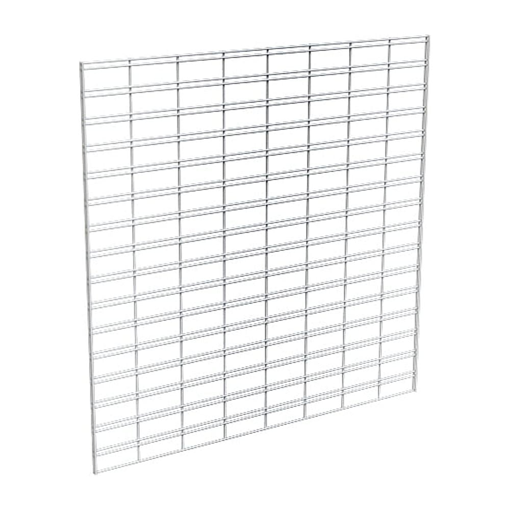 Chrome 4ft x 4ft Metal Grid Panel for Versatile Display