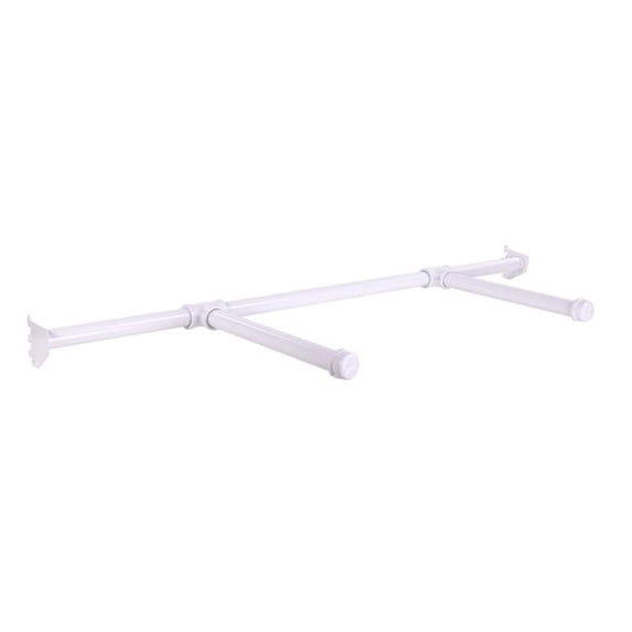 Econoco PSORFO48NWH 48 in. Wide Pipeline Double 12 in. Free Standing Merchandiser Faceouts Clothing Clothing Rack - Set of 2