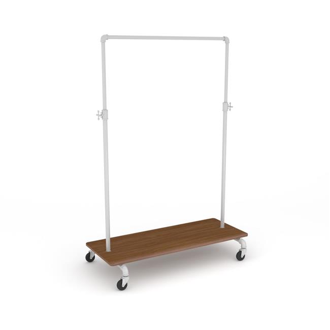 Econoco PSBBADJWKBN Pipeline Adjustable Ballet Bar Rack with Base Shelf ...