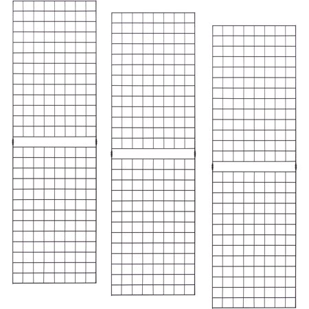 Econoco Portable 2’ X 7’ Black Grid Panels - Pack of 3
