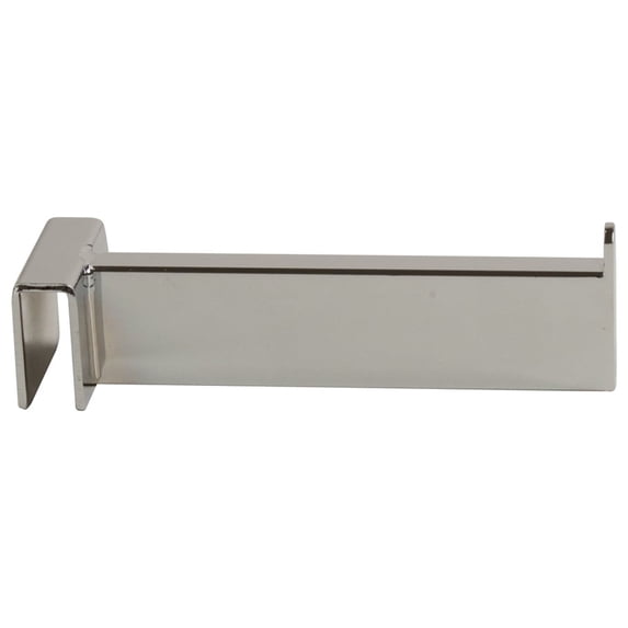 Econoco - RH/6 - 6" Straight Rectangular Chrome Tubing Faceout for Rectangular Hangrail - Sold in Pack of 24