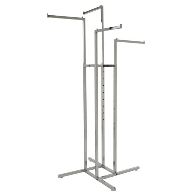 Econoco K10 4-Way with Straight Arms - Square Tubing - Chrome