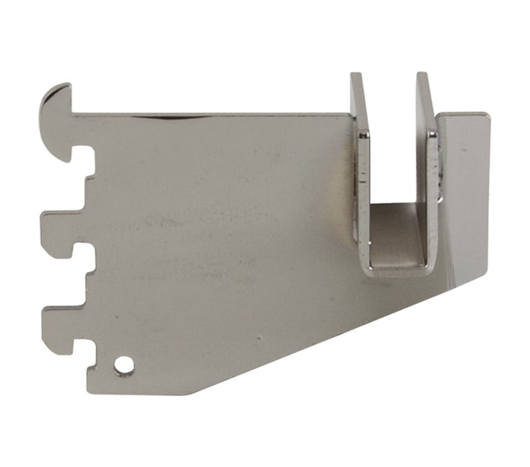 Econoco - SLT/3 - 3" Chrome Hangrail Bracket to Hold Rectangular Tubing For Beacon Line Slots - Sold in Pack of 25