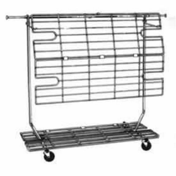 Econoco B387314 Shelf & Display Screen for RCS-1 - RCS-2 & RC with 4 Garment Rack - Chrome