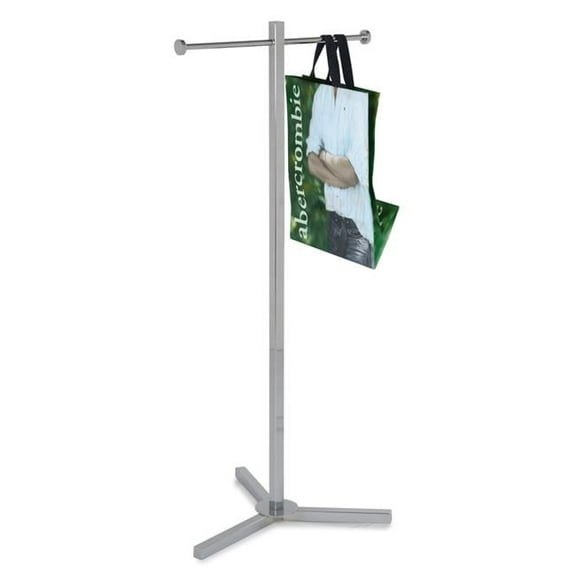 Econoco  Shopping Bag Rack with 2 Arms - Chrome