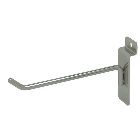 Econoco Slatwall Deluxe Hooks, Slatwall hooks, Display Hooks For Panel, 6" Chrome (Pack of 96) CA2