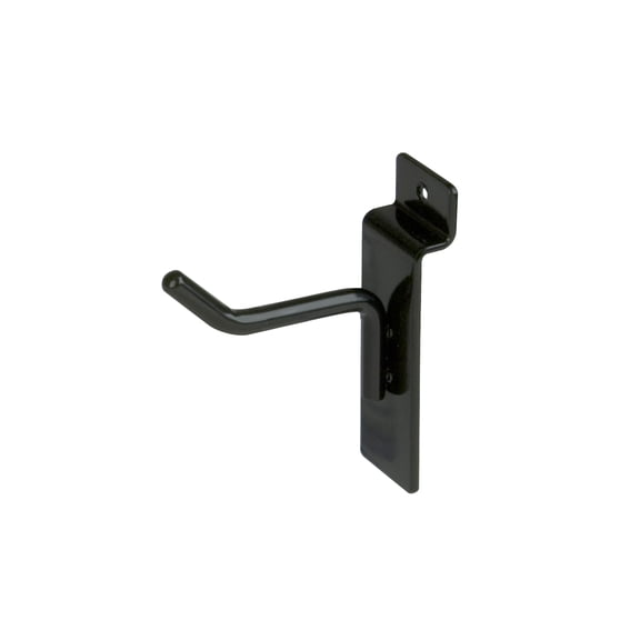Econoco Commercial 2" Deluxe Slat Wall Hook, Black (Pack of 96)