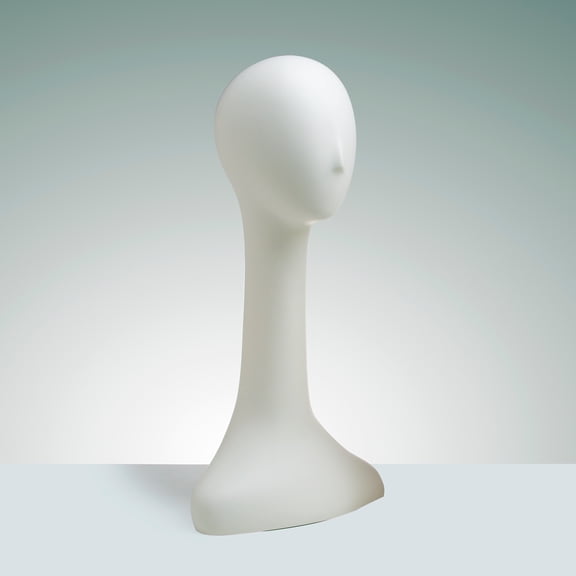 Econoco - WH24 - 24"H Matte White Millinery Display Head - Sold in Pack of 2