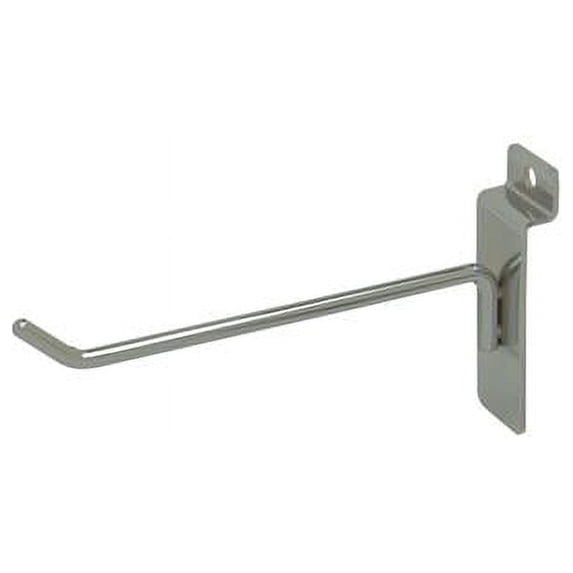 Econoco - XTW/H6 - 6" Chrome Slatwall Hook With 3/16" Wire - Sold in Pack of 96