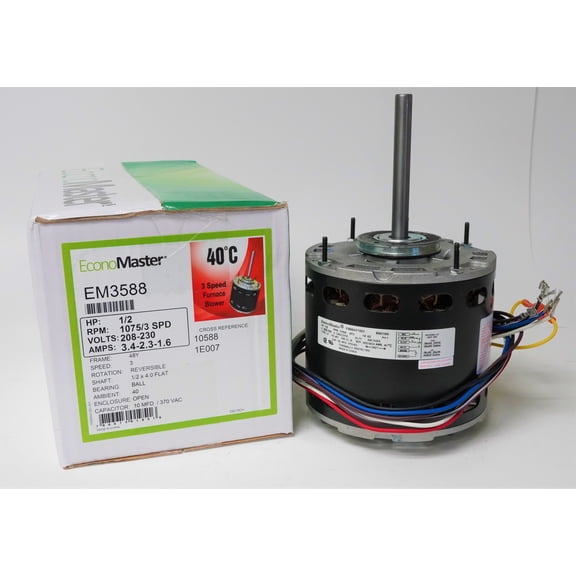Air Handler Furnace HVAC Blower Motor EM-3588 5-5/8" Diameter 1/2 HP 1075/3 RPM 230V