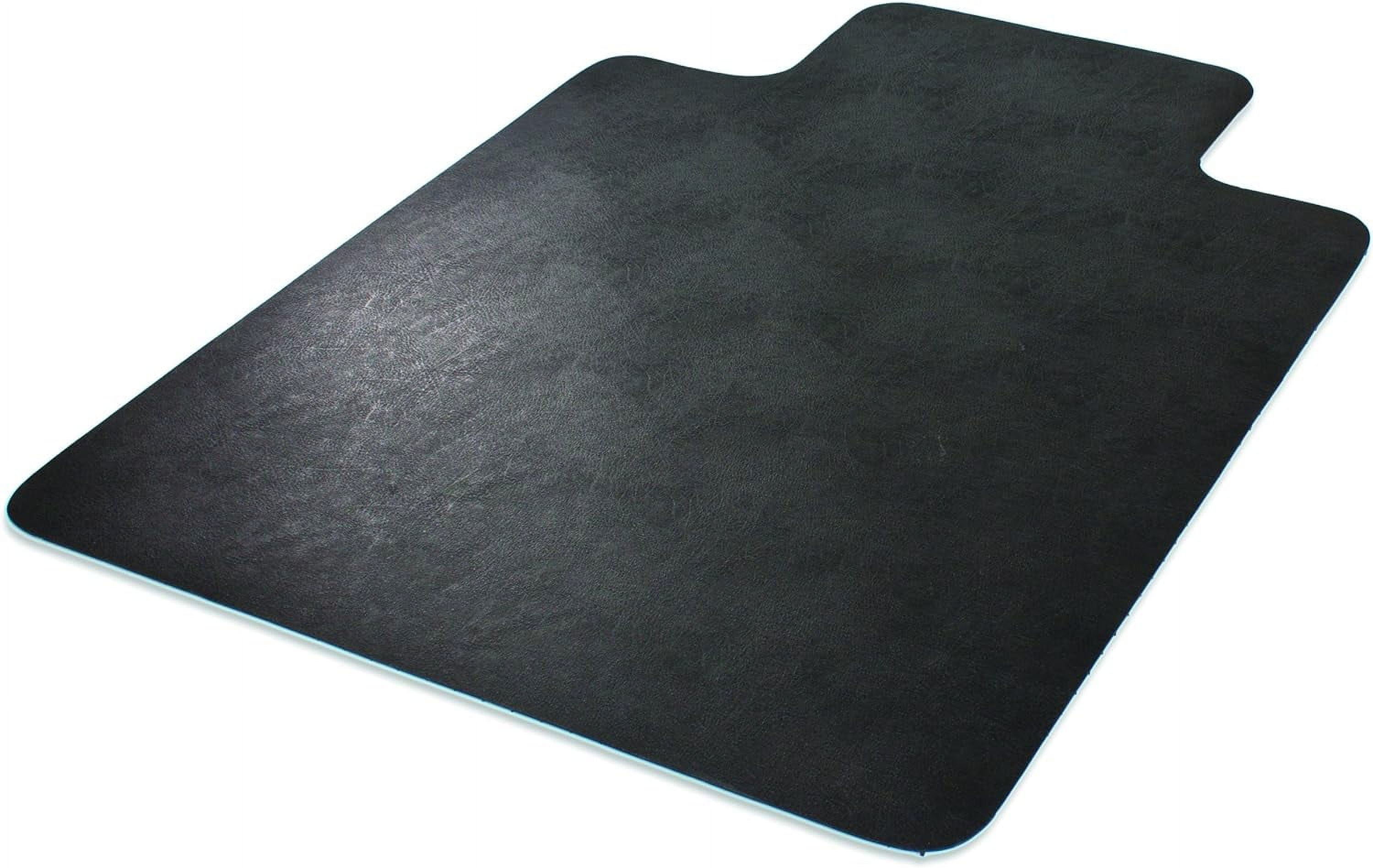 Economat Black Chair Mat, NonStudded For Hard Floors, Straight Edge