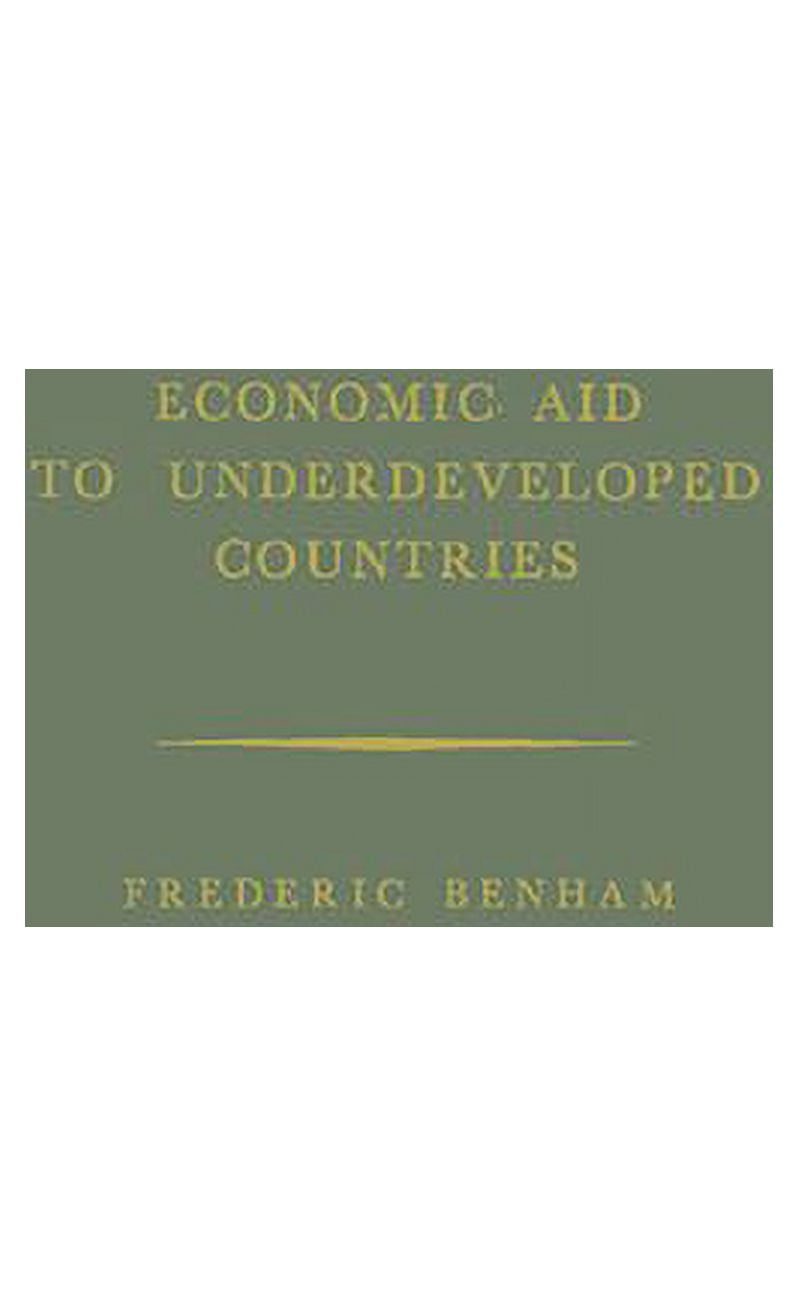 Economic Aid to Underdeveloped Countries, (Hardcover) - Walmart.com