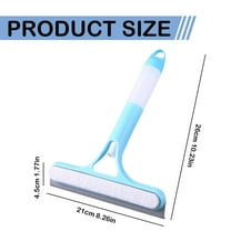 Economic! WEIWEIGG 2 PCS Window Cleaning Scraper, 3-in-1 Squeegee Scrubber with Spray Function, Car Windshield & Shower Glass Cleaner Kit, Streak-Free Scraper(Blue White)