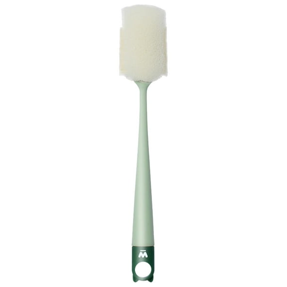 Economic! WEIWEIGG US Sponge Cleaning Brush (Green), Deep Reach Bottle Scrubber for Bottles & Wine Glasses, Long Handle, Detachable, Food-Safe Nylon PP Brush, 1 PCS