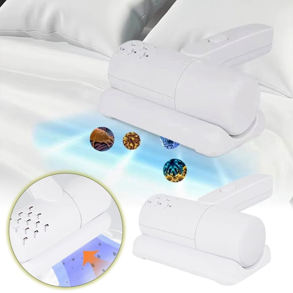 Economical Cordless Stick Vacuum Cleaner 2-in-1 Handheld Mattress Vacuum Strong Suction Washable Filter System 99 Percent Allergy Dust Mite Removal Sofa Car Cleaning Extendable Wand White