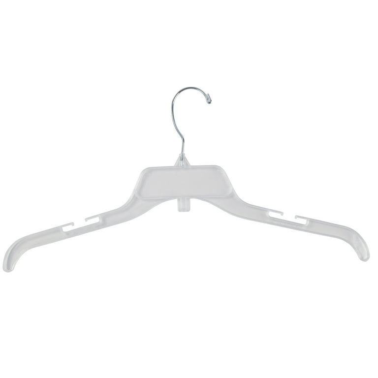 17in. Heavy Weight Plastic Dress/Shirt Hanger Clear (Box of 100)