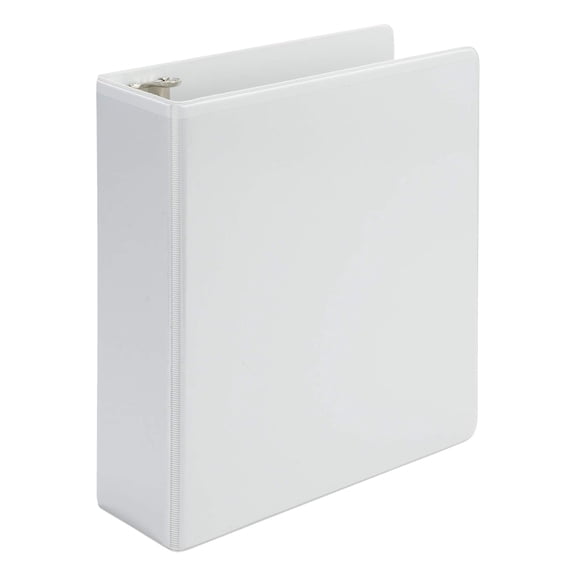 Economy 2 Inch Mini 3 Ring Binder, Made in The USA, Round Non-Stick Customizable Cover, White