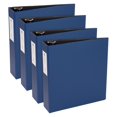 thumbnail image 1 of Economy 3 Ring Binders, 3" Round Rings, 460-Sheet Capacity, Blue, 4 Pack (17703), 1 of 7