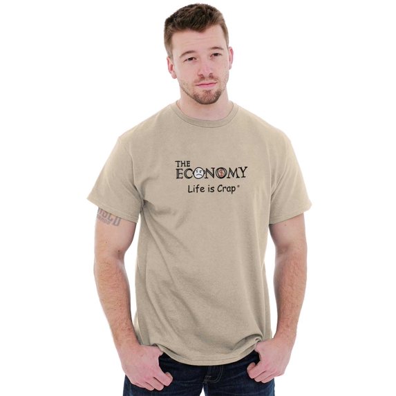 Economy Adult Finances Wall Street Men's Graphic T Shirt Tees Brisco Brands S