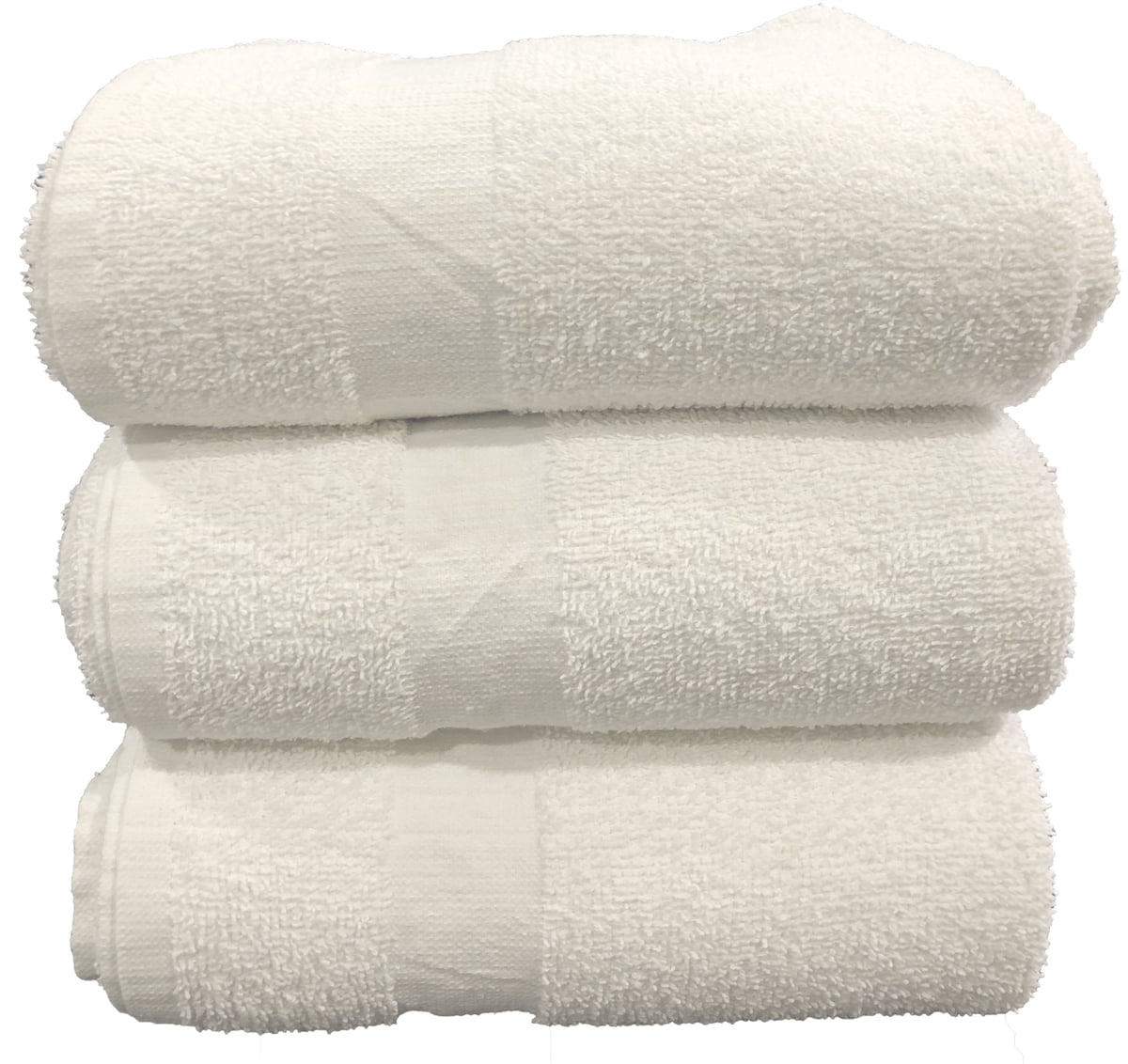 Economy Bath Towels 24X48 8 lb 100% Terry Cotton Wholesale- Cam Border - Sold As Compressed Bale. Case of 12