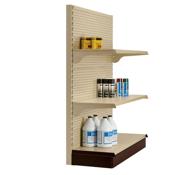 Economy Metal Aisle End Cap Gondola Unit (Easy Assembly) - 60"H x 36"L x 16"D