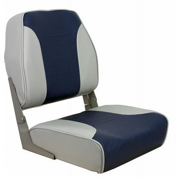 Economy Multi-Color Folding Seat - Grey & Blue