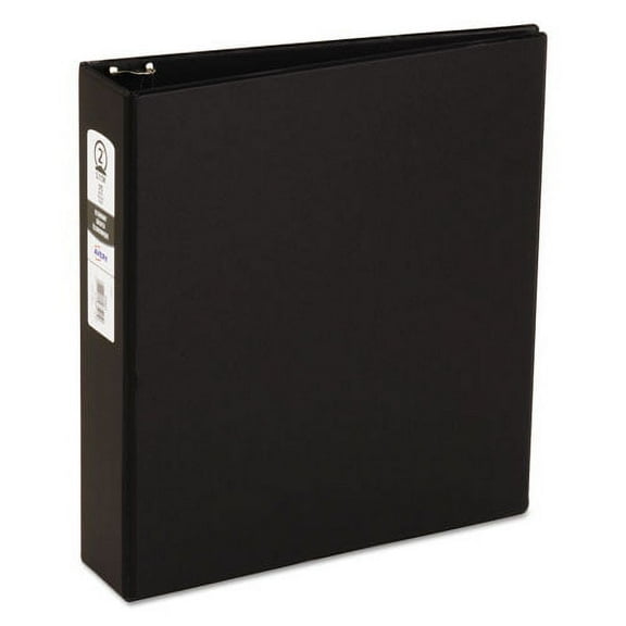 "Economy Non-View Binder With Round Rings, 3 Rings, 2"" Capacity, 11 X 8.5, Black, (3501) | Bundle of 2 Each"