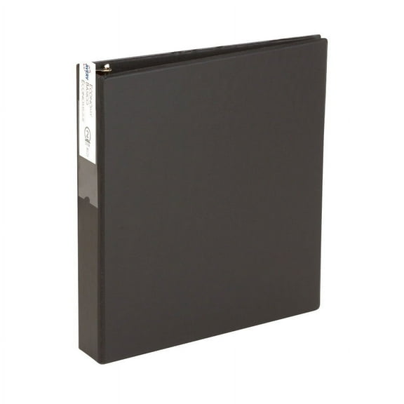 Avery Standard Binder, Label Holder, 2" Rings, Black (04501)
