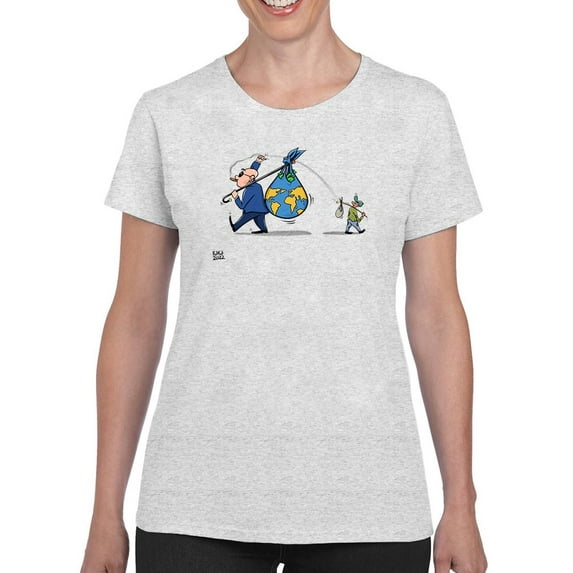 Economy On The Run T-Shirt Women -Morad Kotkot Designs, Female Medium