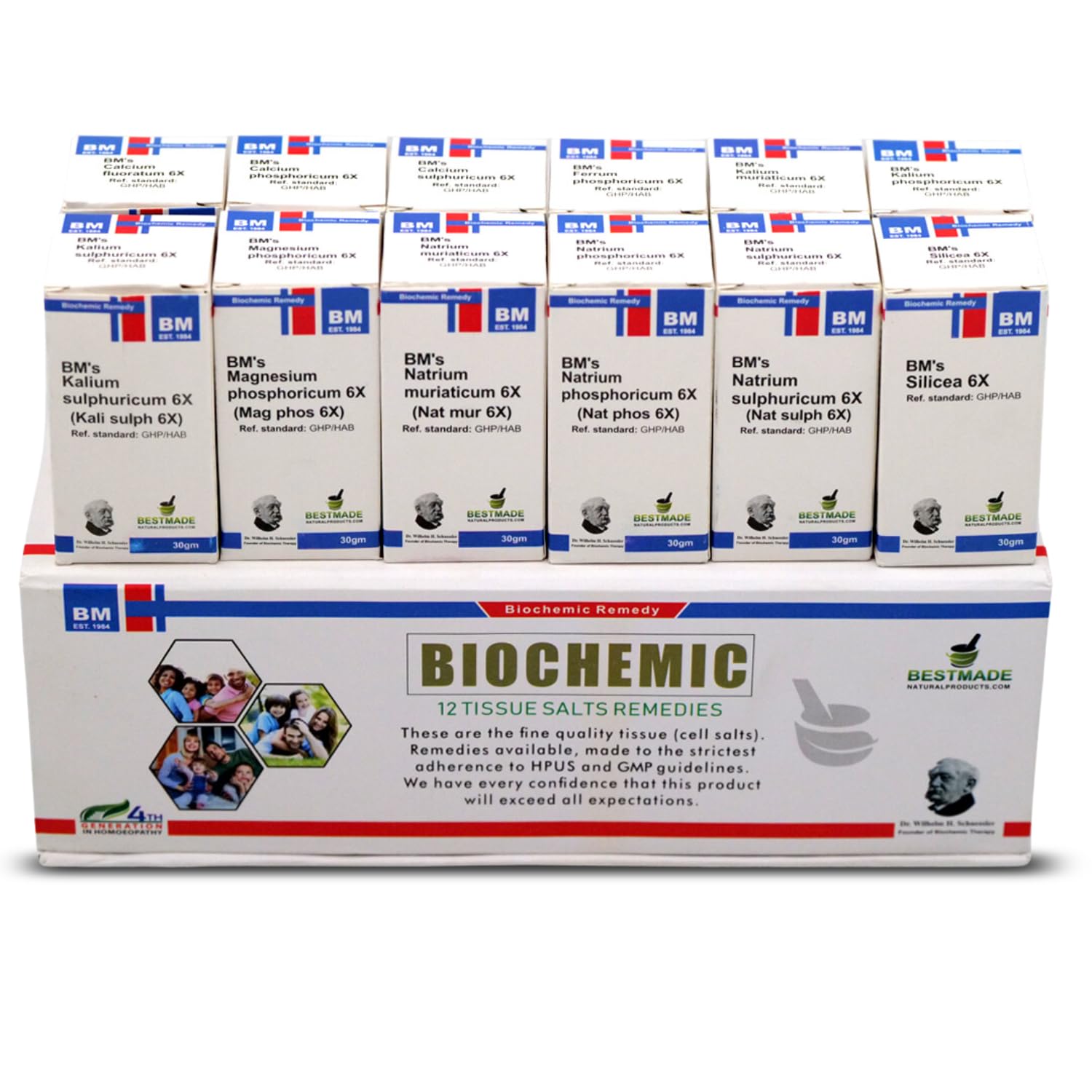 Economy Pack Tissue Cell Salt HYZ01 Kit All 12 Schussler Cell Salts