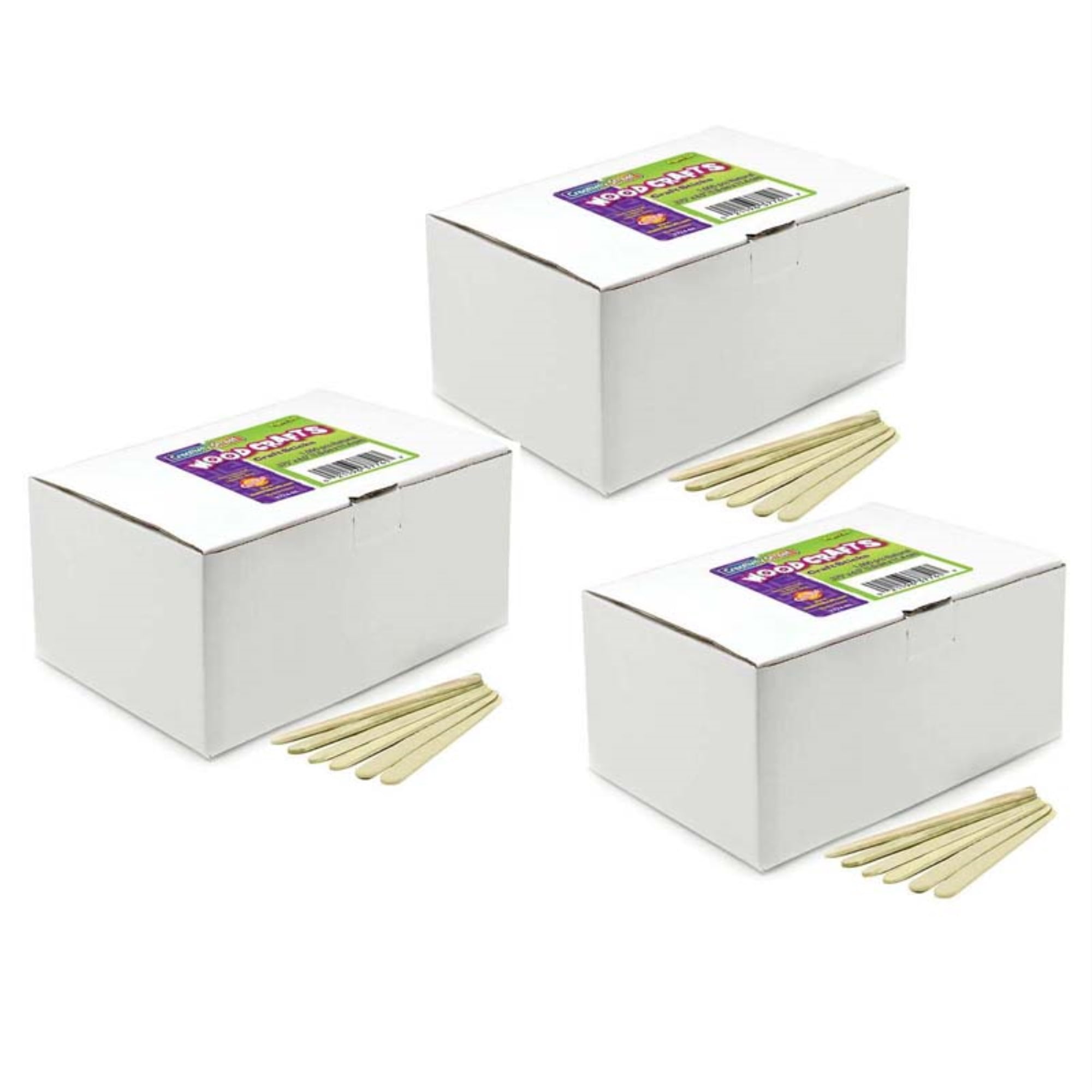 Creativity Street Economy Regular Craft Sticks Natural 1000/Pack 3 Packs/Bundle (CK-377401-3)