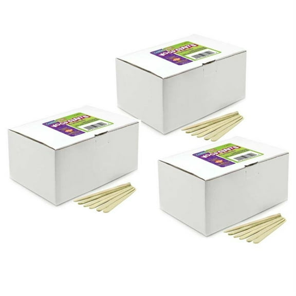 Creativity Street Economy Regular Craft Sticks Natural 1000/Pack 3 Packs/Bundle (CK-377401-3)