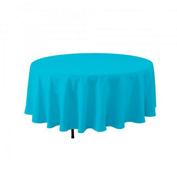 Economy Round Polyester Table Cover 108" - Modern Blue