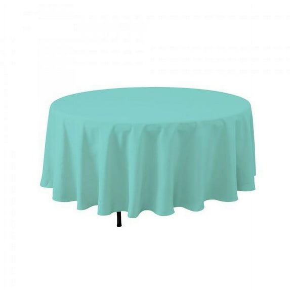 Economy Round Polyester Table Cover 90" - Aqua