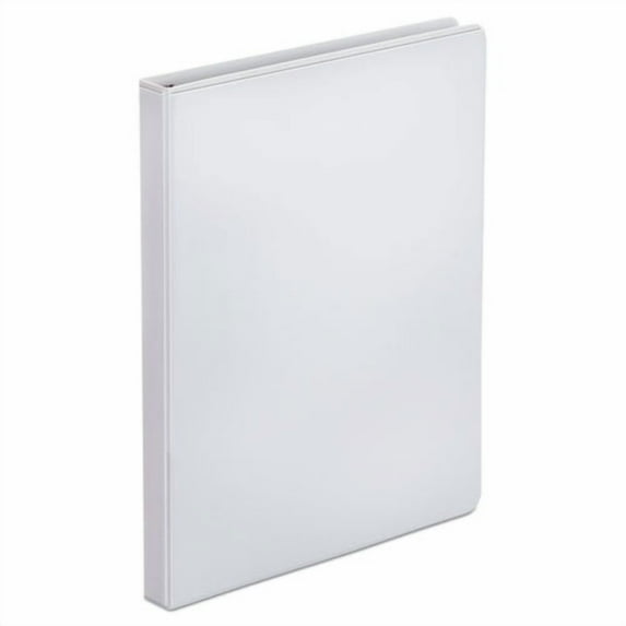 Economy Round Ring View Binder, 3 Rings, 0.5" Capacity, 11 X 8.5, White | Bundle of 2