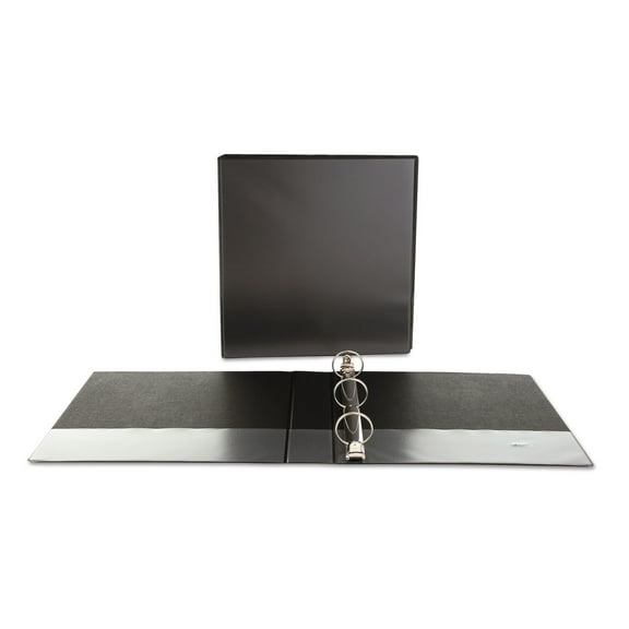 Economy Round Ring View Binder, 3 Rings, 1.5" Capacity, 11 X 8.5, Black | Bundle of 5 Each