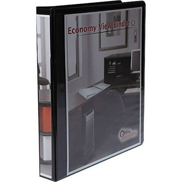 Economy Round Ring View Binder, 3 Rings, 1" Capacity, 11 X 8.5, Black | Bundle of 5 Each
