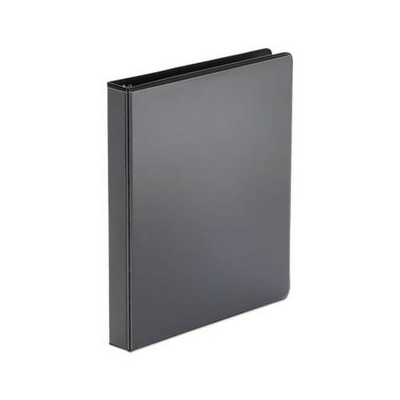 Economy Round Ring View Binder 3 Rings, 1" Capacity, 11 x 8.5, Black