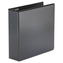 Universal UNV20991 Economy 3 in. Capacity 11 in. x 8.5 in. 3 Round Ring View Binder - Black