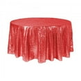 thumbnail image 1 of Economy Round Sequin Table Cover 108" - Red, 1 of 1
