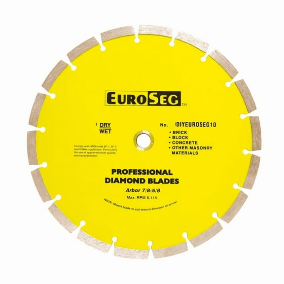 Euro 10mm Height Segmented Diamond Blade