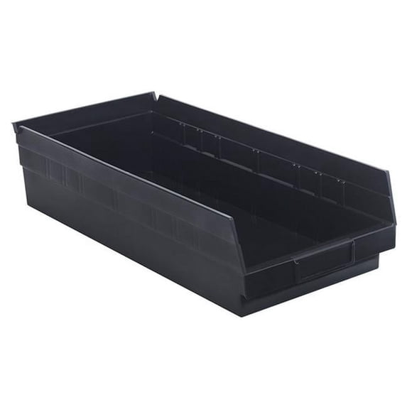 Economy Shelf Bin - Black - 17.87 x 8.37 x 4 in.